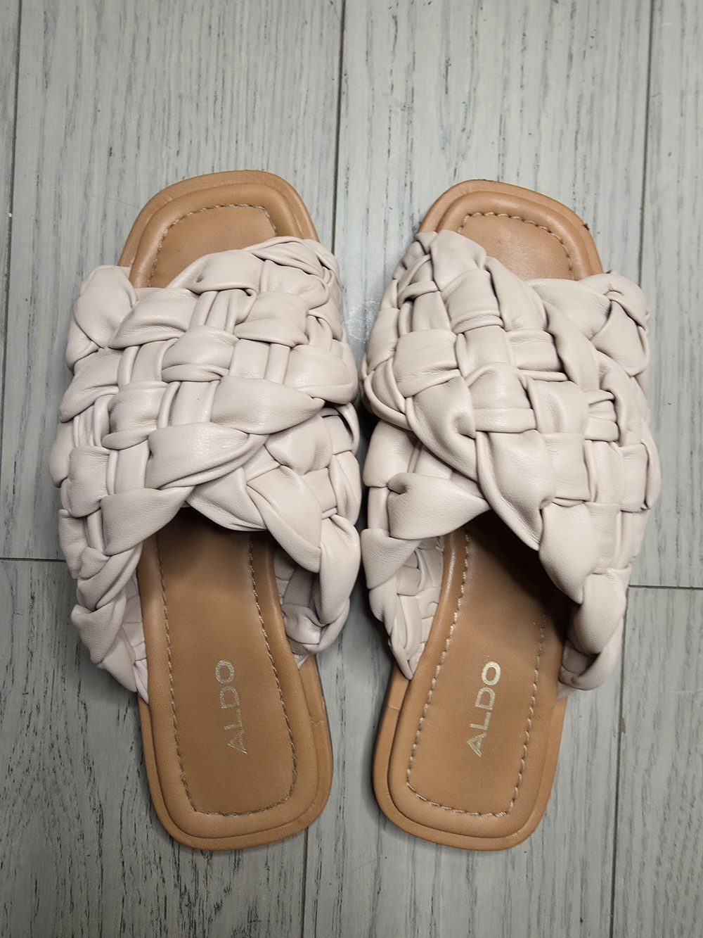 ALDO Women's Woven Slide Sandals in Light Pink